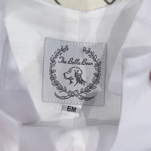 The Bella Bean White American Flag Smocked Romper - Picture 2 of 9